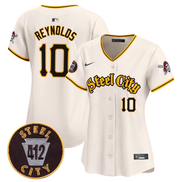 Women's Pittsburgh Pirates 412 Patch Vapor Premier Limited Jersey V5 - All Stitched - Image 25