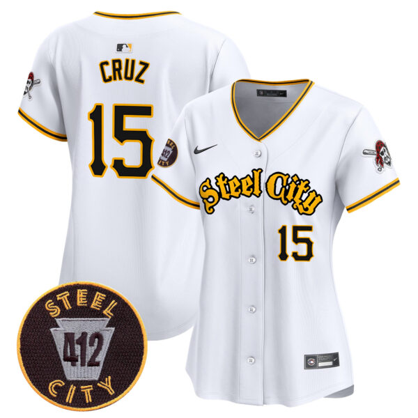 Women's Pittsburgh Pirates 412 Patch Vapor Premier Limited Jersey V5 - All Stitched - Image 15
