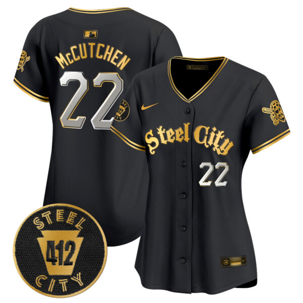 Women's Pittsburgh Pirates 412 Patch Vapor Premier Limited Jersey V5 - All Stitched - Image 2