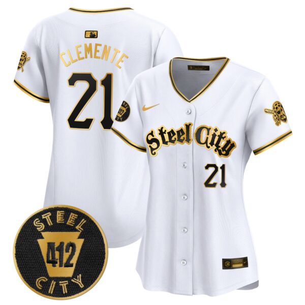 Women's Pittsburgh Pirates 412 Patch Vapor Premier Limited Jersey V5 - All Stitched - Image 11