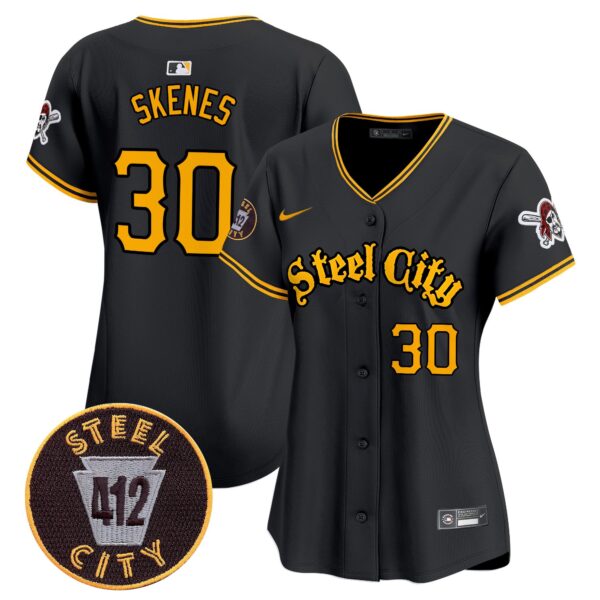 Women's Pittsburgh Pirates 412 Patch Vapor Premier Limited Jersey V5 - All Stitched - Image 22