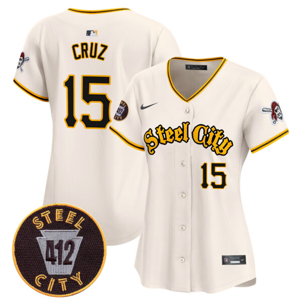 Women's Pittsburgh Pirates 412 Patch Vapor Premier Limited Jersey V5 - All Stitched - Image 27