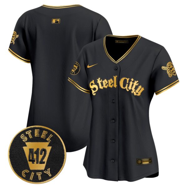 Women's Pittsburgh Pirates 412 Patch Vapor Premier Limited Jersey V5 - All Stitched - Image 6