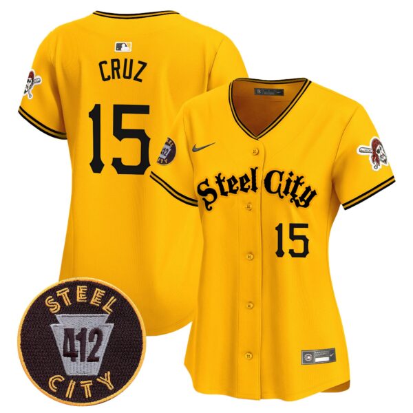 Women's Pittsburgh Pirates 412 Patch Vapor Premier Limited Jersey V5 - All Stitched - Image 33