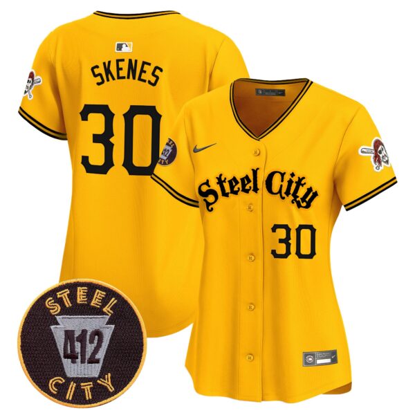 Women's Pittsburgh Pirates 412 Patch Vapor Premier Limited Jersey V5 - All Stitched - Image 34