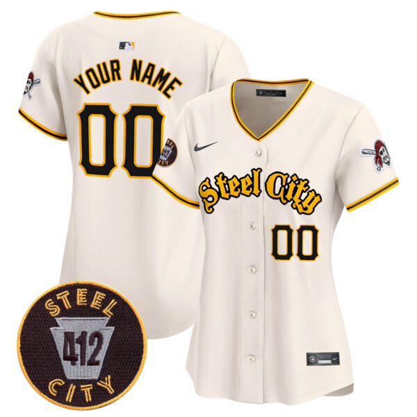 Pittsburgh Pirates 412 Patch Vapor Premier Limited Custom Jersey V5 - All Stitched - Image 11