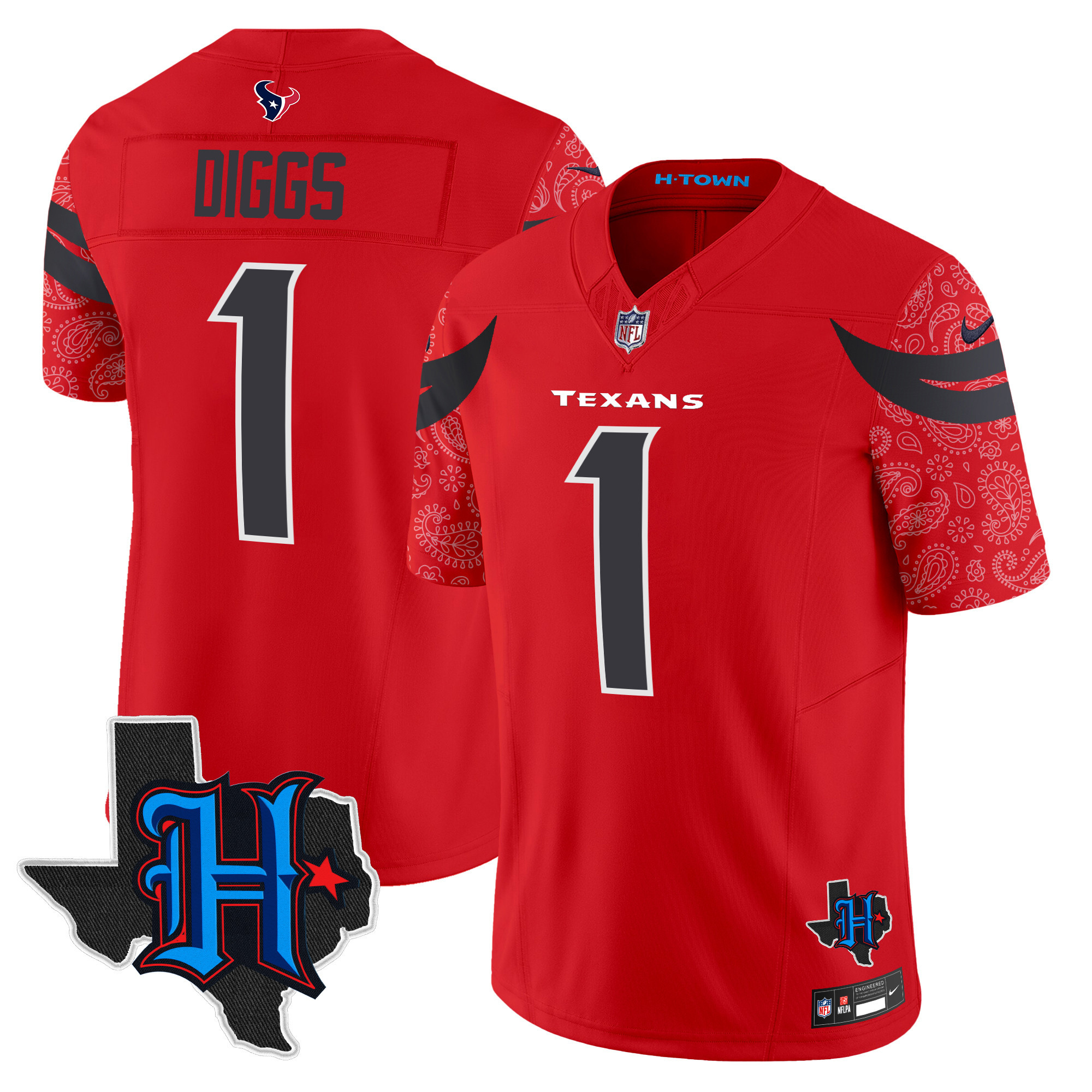 Men's Houston Texans 2024 Texas Patch Vapor Limited Jersey V4 - All Stitched - Image 18