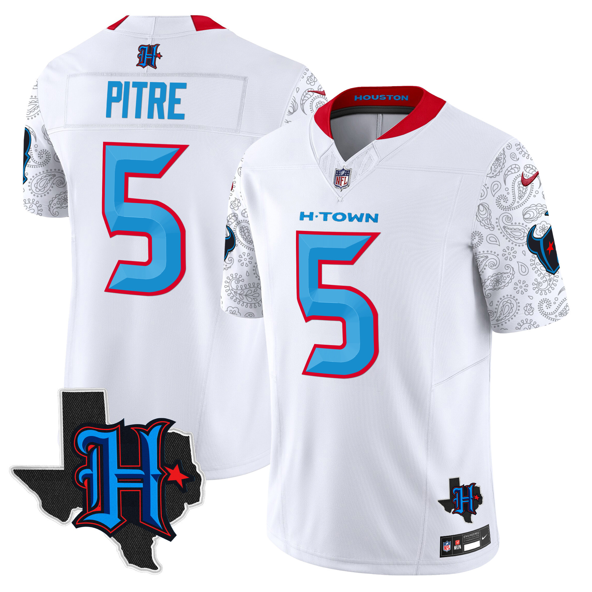 Men's Houston Texans 2024 Texas Patch Vapor Limited Jersey V4 - All Stitched - Image 32