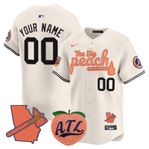 Atlanta Braves The Big Peach Vapor Premier Limited Custom Jersey V2 - All Stitched