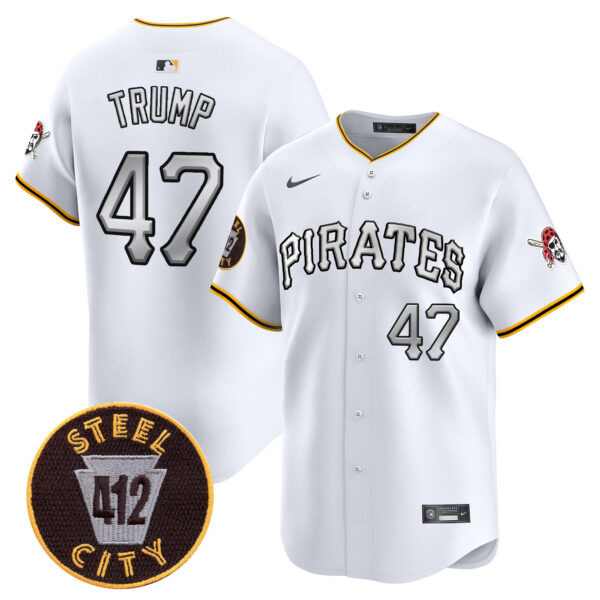 Men's Pittsburgh Pirates 412 Patch Vapor Premier Limited Jersey V6 - All Stitched - Image 6