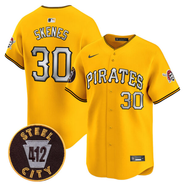 Men's Pittsburgh Pirates 412 Patch Vapor Premier Limited Jersey V6 - All Stitched - Image 25