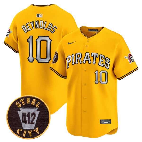 Men's Pittsburgh Pirates 412 Patch Vapor Premier Limited Jersey V6 - All Stitched - Image 22