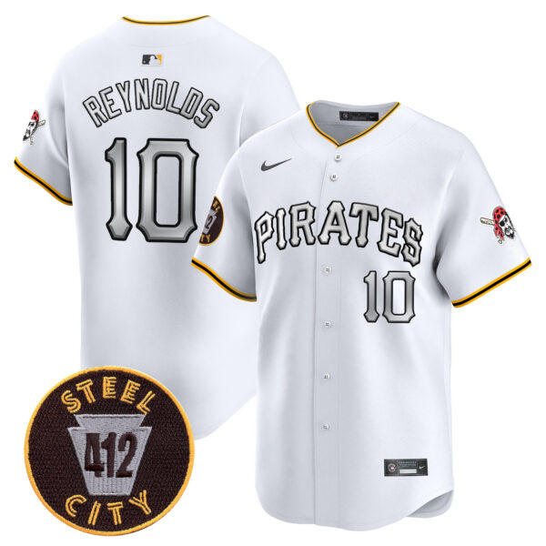 Men's Pittsburgh Pirates 412 Patch Vapor Premier Limited Jersey V6 - All Stitched