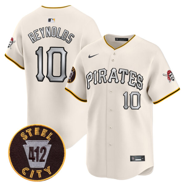 Men's Pittsburgh Pirates 412 Patch Vapor Premier Limited Jersey V6 - All Stitched - Image 15