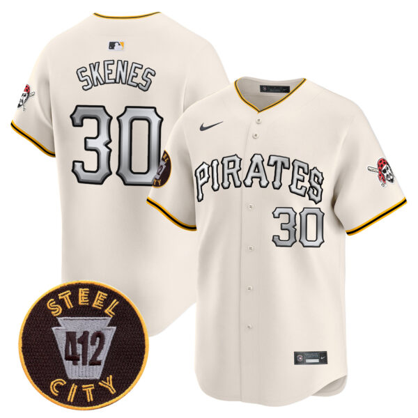 Men's Pittsburgh Pirates 412 Patch Vapor Premier Limited Jersey V6 - All Stitched - Image 18