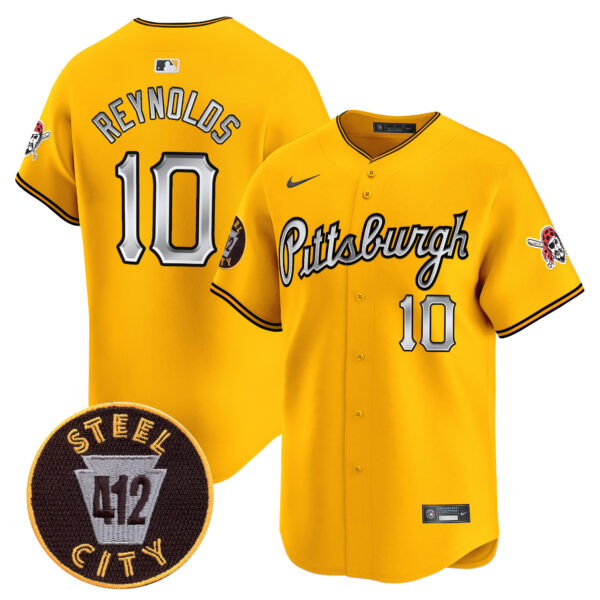 Men's Pittsburgh Pirates 412 Patch Vapor Premier Limited Jersey V7 - All Stitched - Image 22