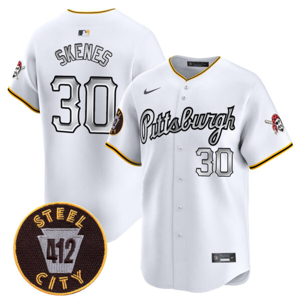 Men's Pittsburgh Pirates 412 Patch Vapor Premier Limited Jersey V7 - All Stitched - Image 4