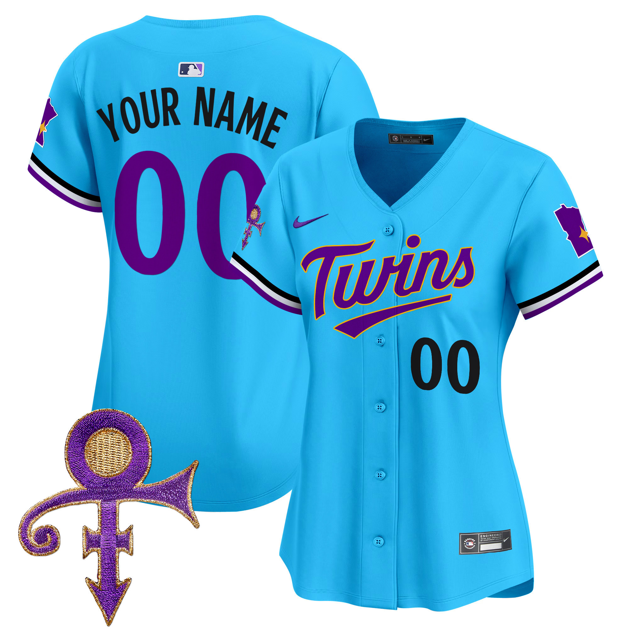 Minnesota Twins Prince Patch Vapor Premier Limited Custom Jersey V3 - All Stitched - Image 11