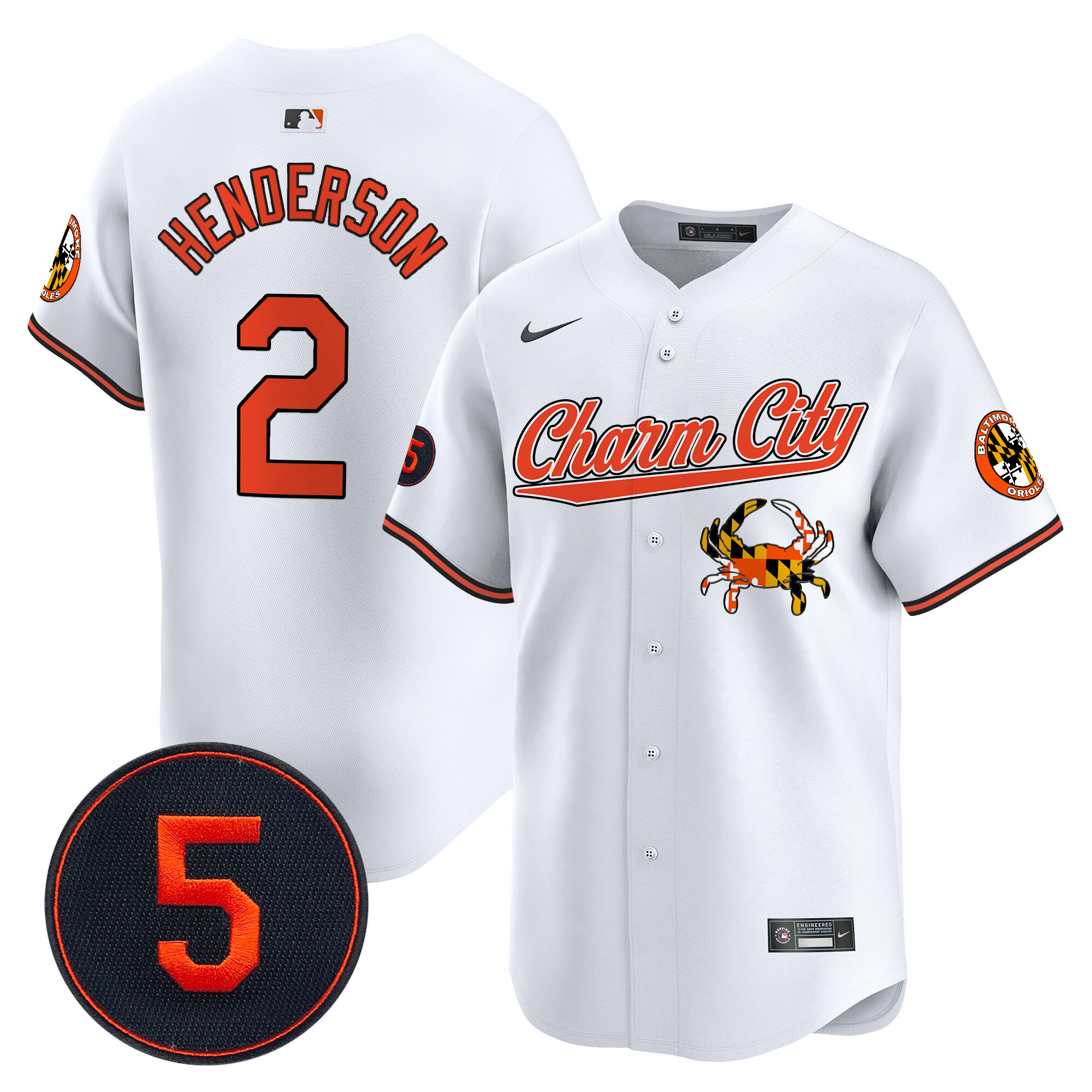Men’s Baltimore Orioles Robinson Patch Vapor Premier Limited Jersey V8 - All Stitched - Image 16