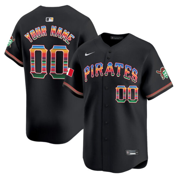 Pittsburgh Pirates Mexico Vapor Premier Limited Custom Jersey - All Stitched - Image 3