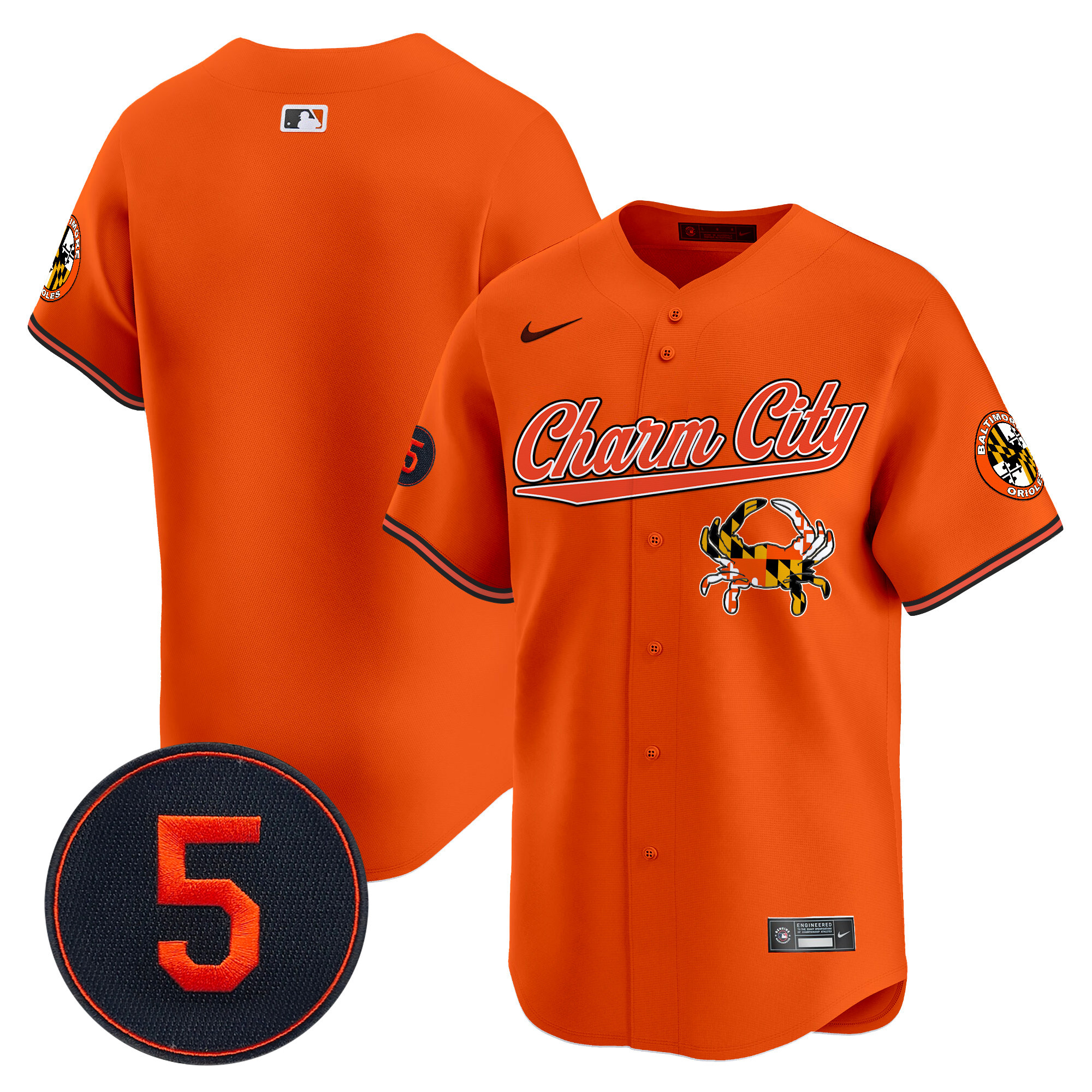 Men’s Baltimore Orioles Robinson Patch Vapor Premier Limited Jersey V8 - All Stitched - Image 36