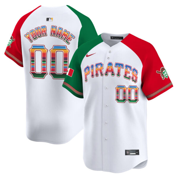 Pittsburgh Pirates Mexico Vapor Premier Limited Custom Jersey - All Stitched - Image 6