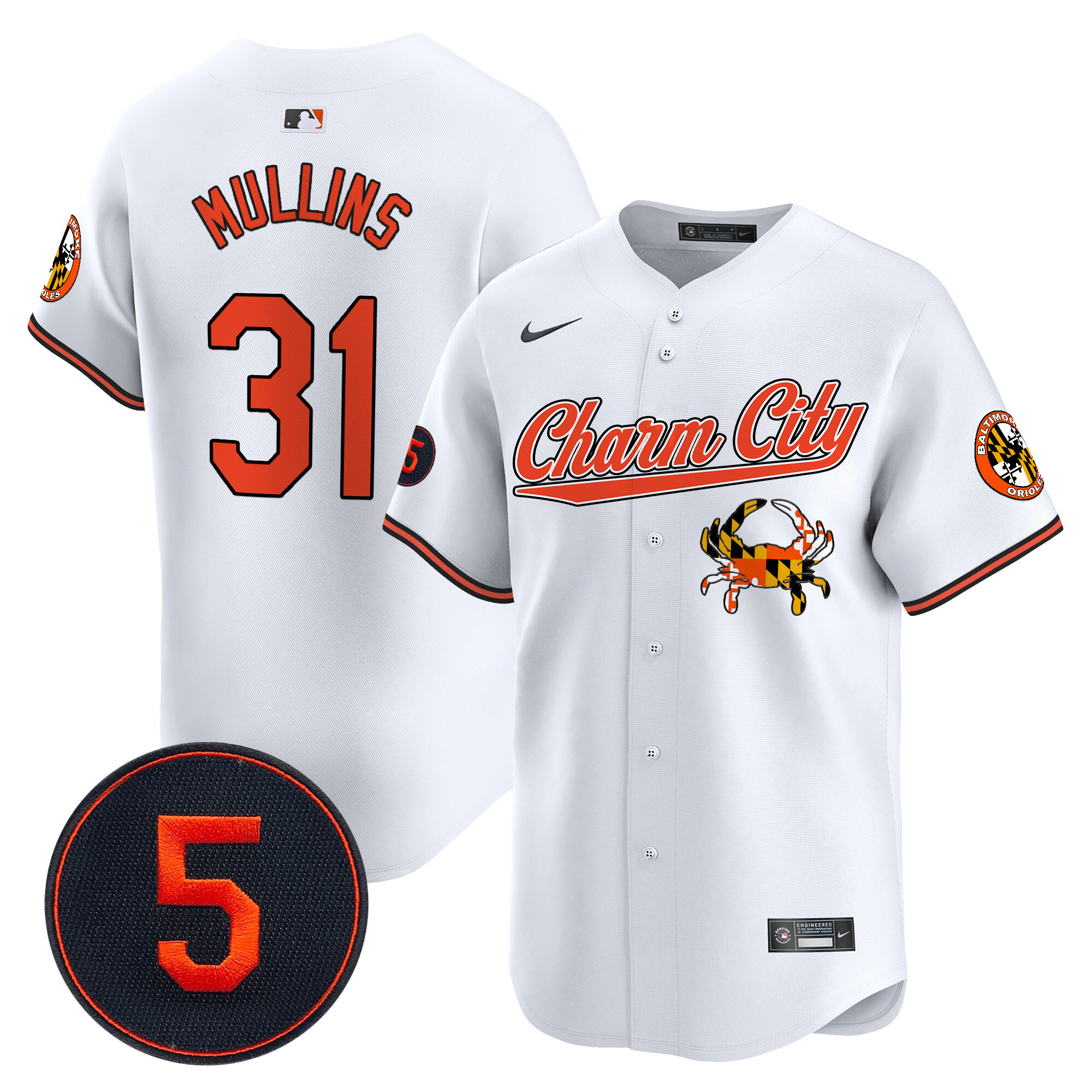 Men’s Baltimore Orioles Robinson Patch Vapor Premier Limited Jersey V8 - All Stitched - Image 13