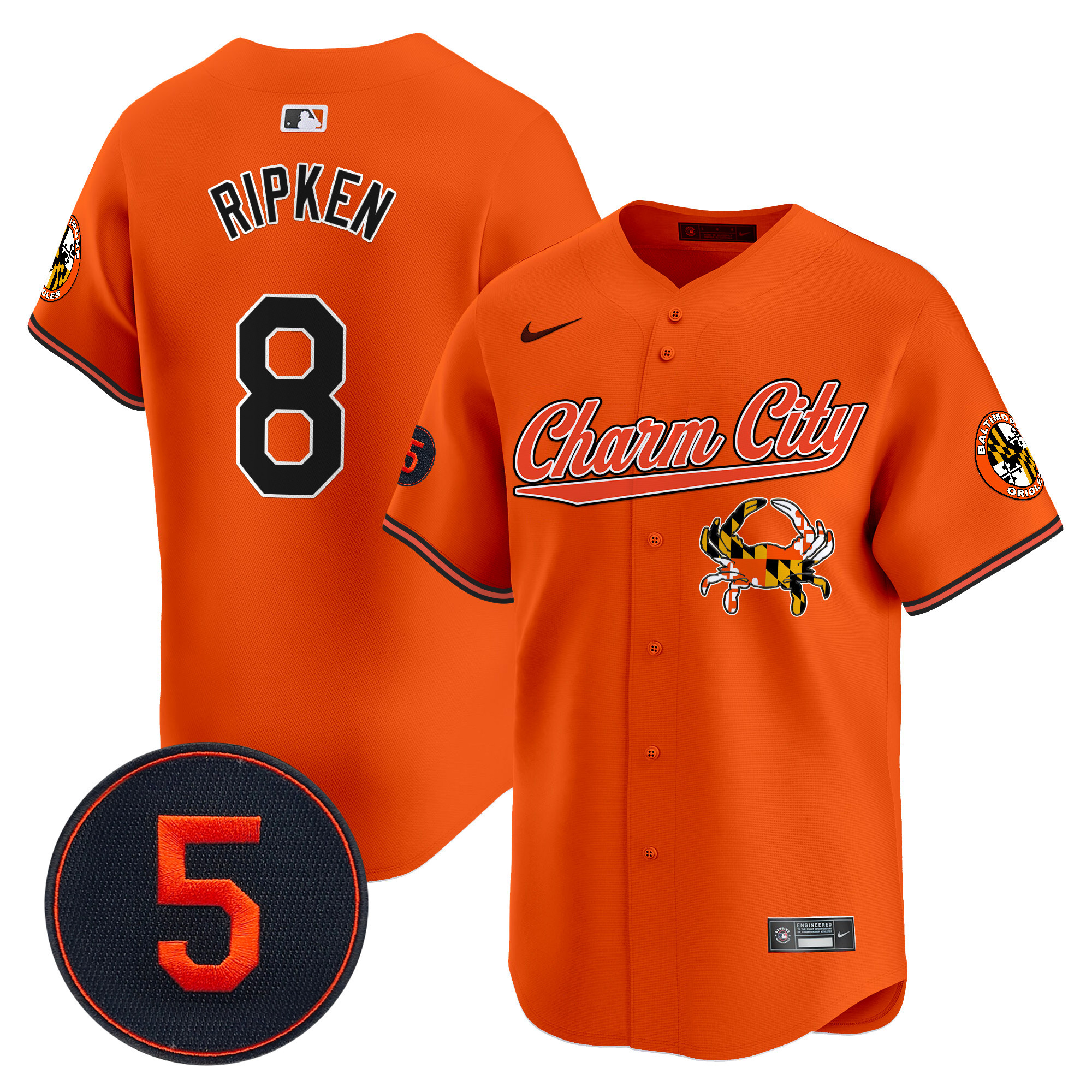 Men’s Baltimore Orioles Robinson Patch Vapor Premier Limited Jersey V8 - All Stitched - Image 33