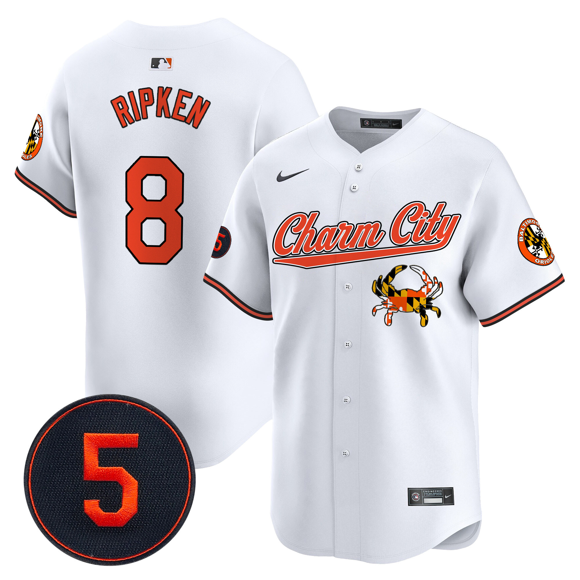 Men’s Baltimore Orioles Robinson Patch Vapor Premier Limited Jersey V8 - All Stitched - Image 15