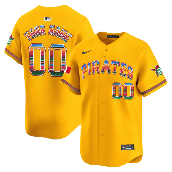 Pittsburgh Pirates Mexico Vapor Premier Limited Custom Jersey - All Stitched - Image 5