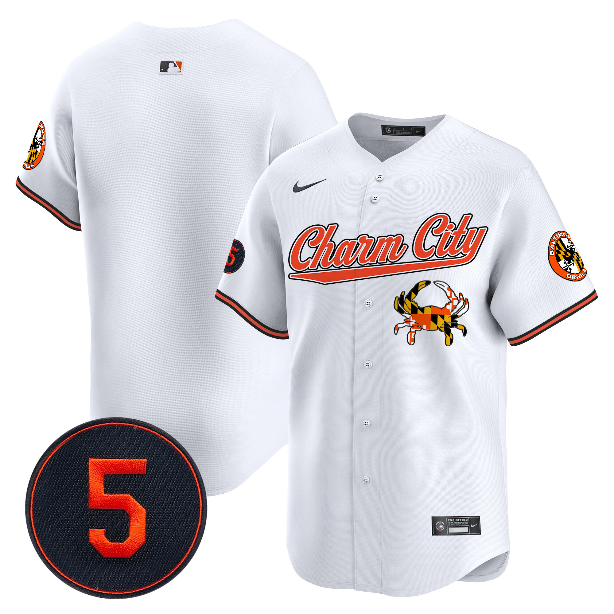 Men’s Baltimore Orioles Robinson Patch Vapor Premier Limited Jersey V8 - All Stitched - Image 18