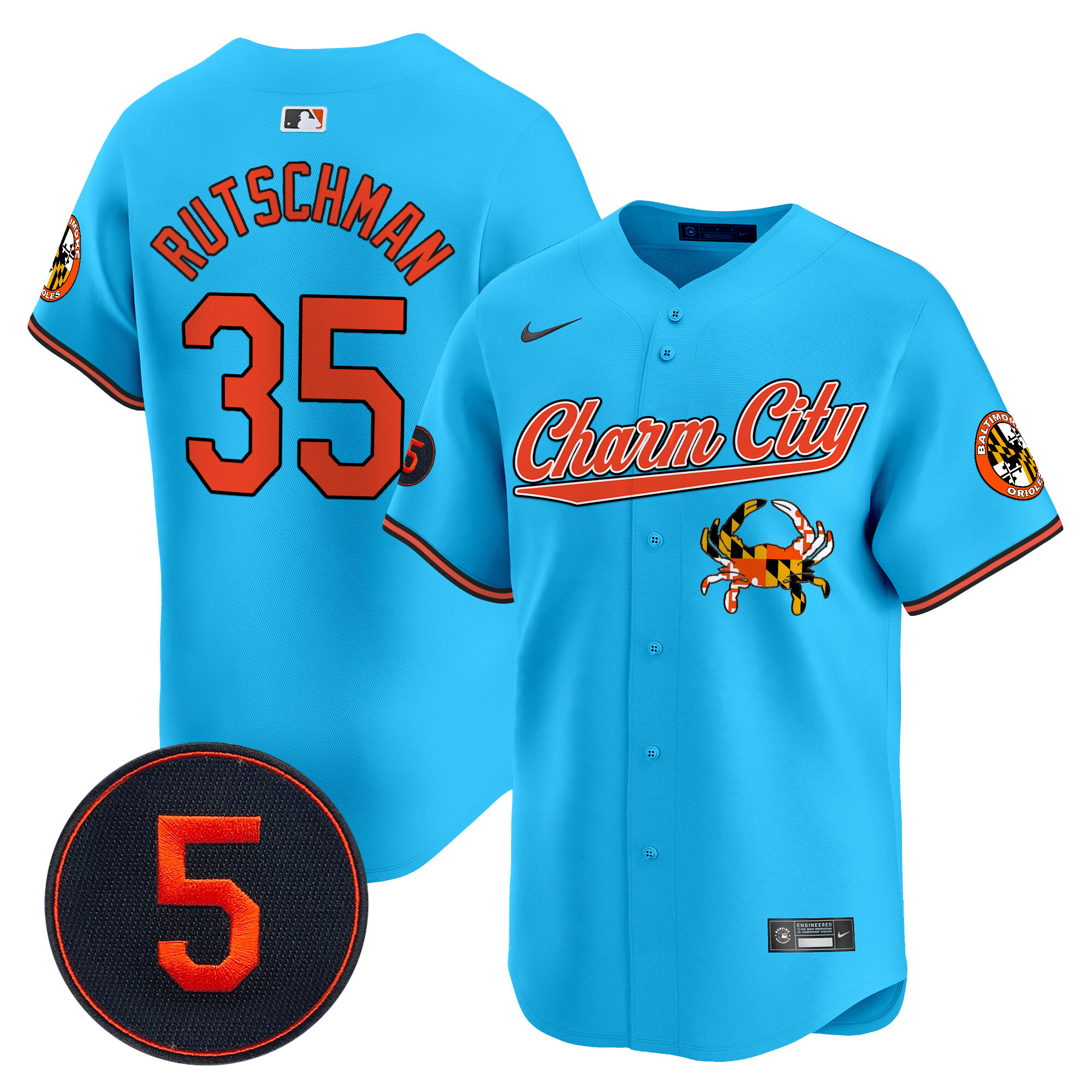 Men’s Baltimore Orioles Robinson Patch Vapor Premier Limited Jersey V8 - All Stitched - Image 37