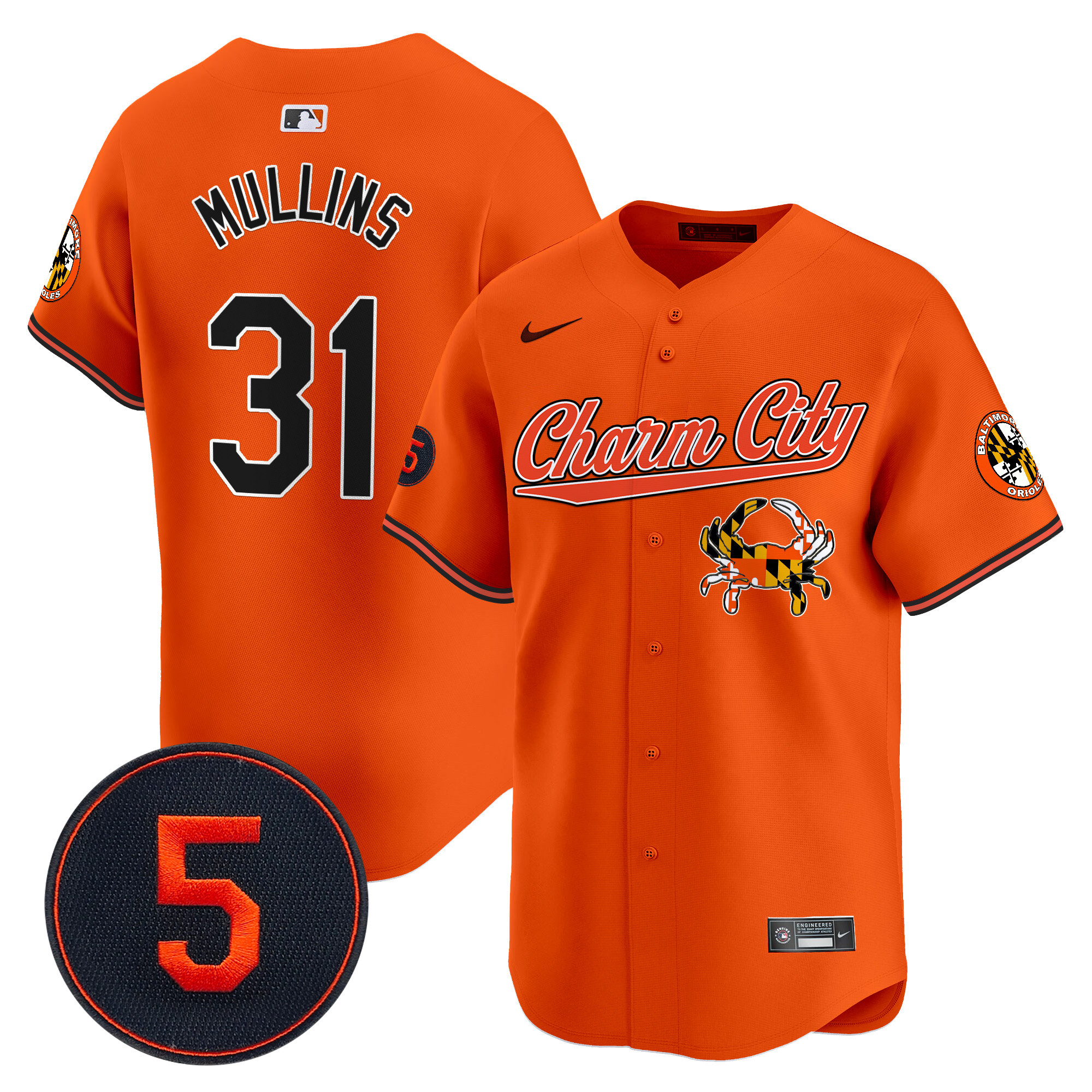 Men’s Baltimore Orioles Robinson Patch Vapor Premier Limited Jersey V8 - All Stitched - Image 31
