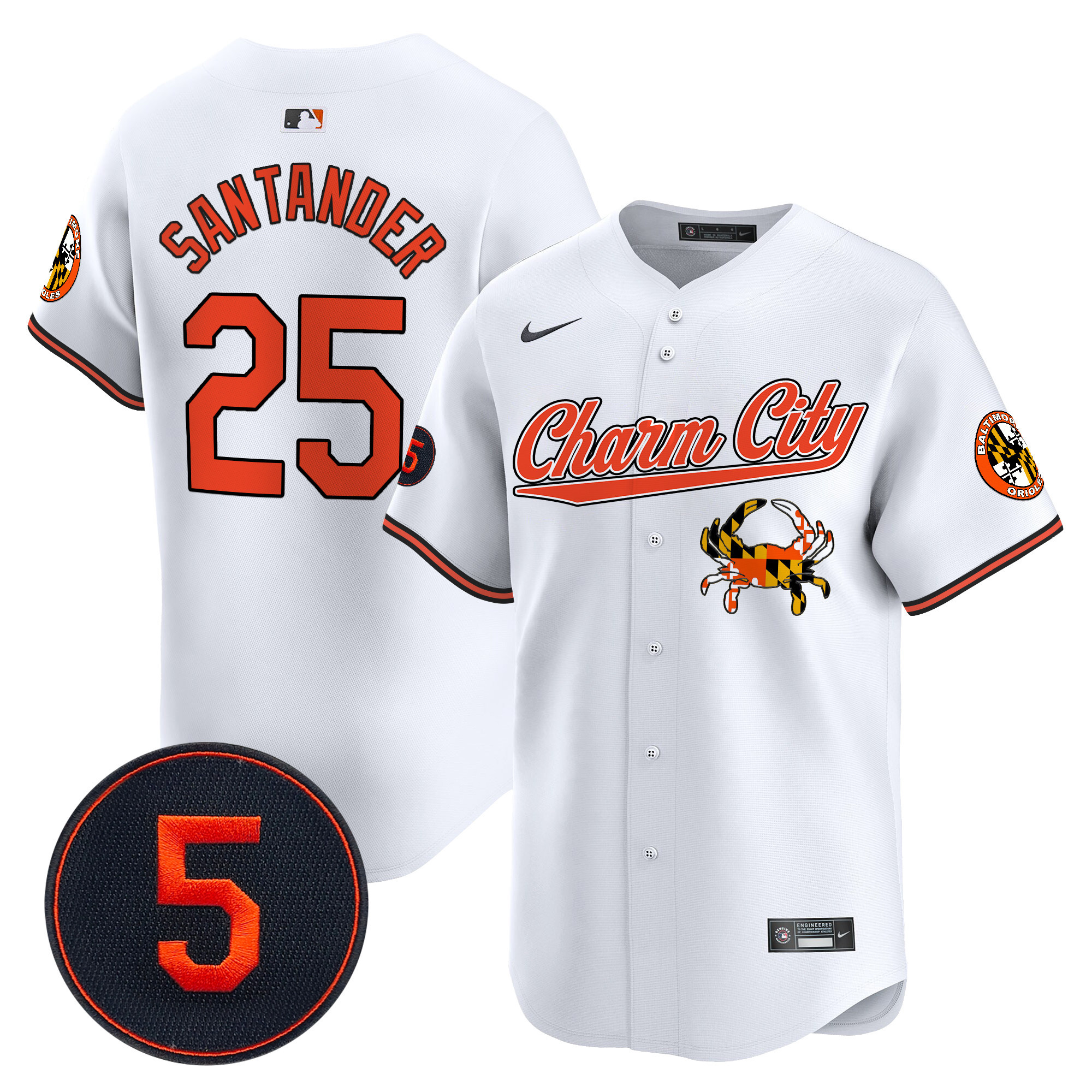 Men’s Baltimore Orioles Robinson Patch Vapor Premier Limited Jersey V8 - All Stitched - Image 14