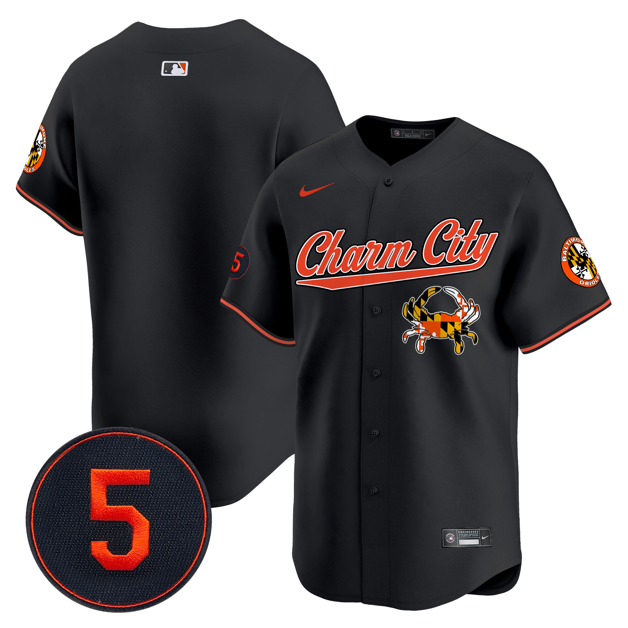 Men’s Baltimore Orioles Robinson Patch Vapor Premier Limited Jersey V8 - All Stitched - Image 27