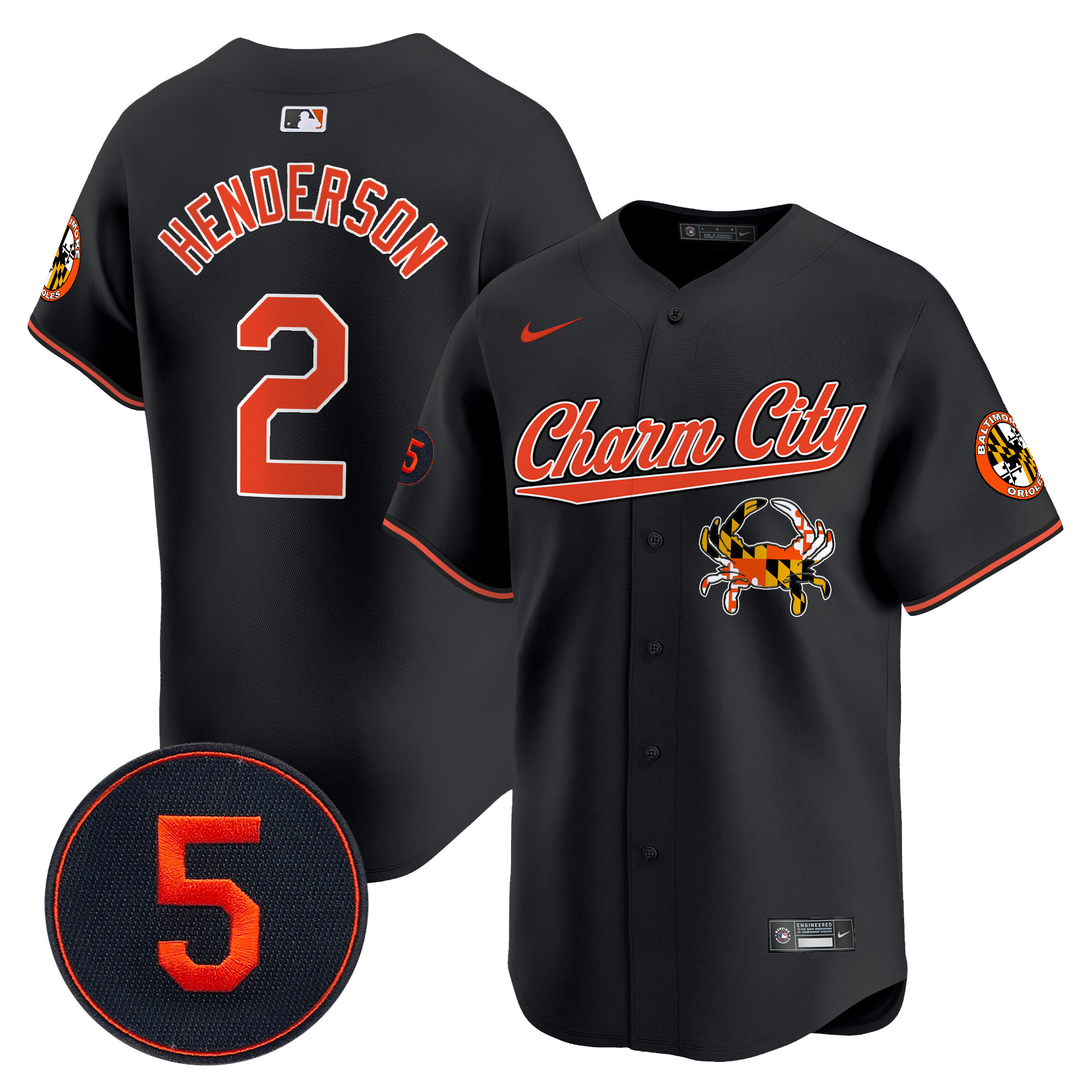 Men’s Baltimore Orioles Robinson Patch Vapor Premier Limited Jersey V8 - All Stitched - Image 25