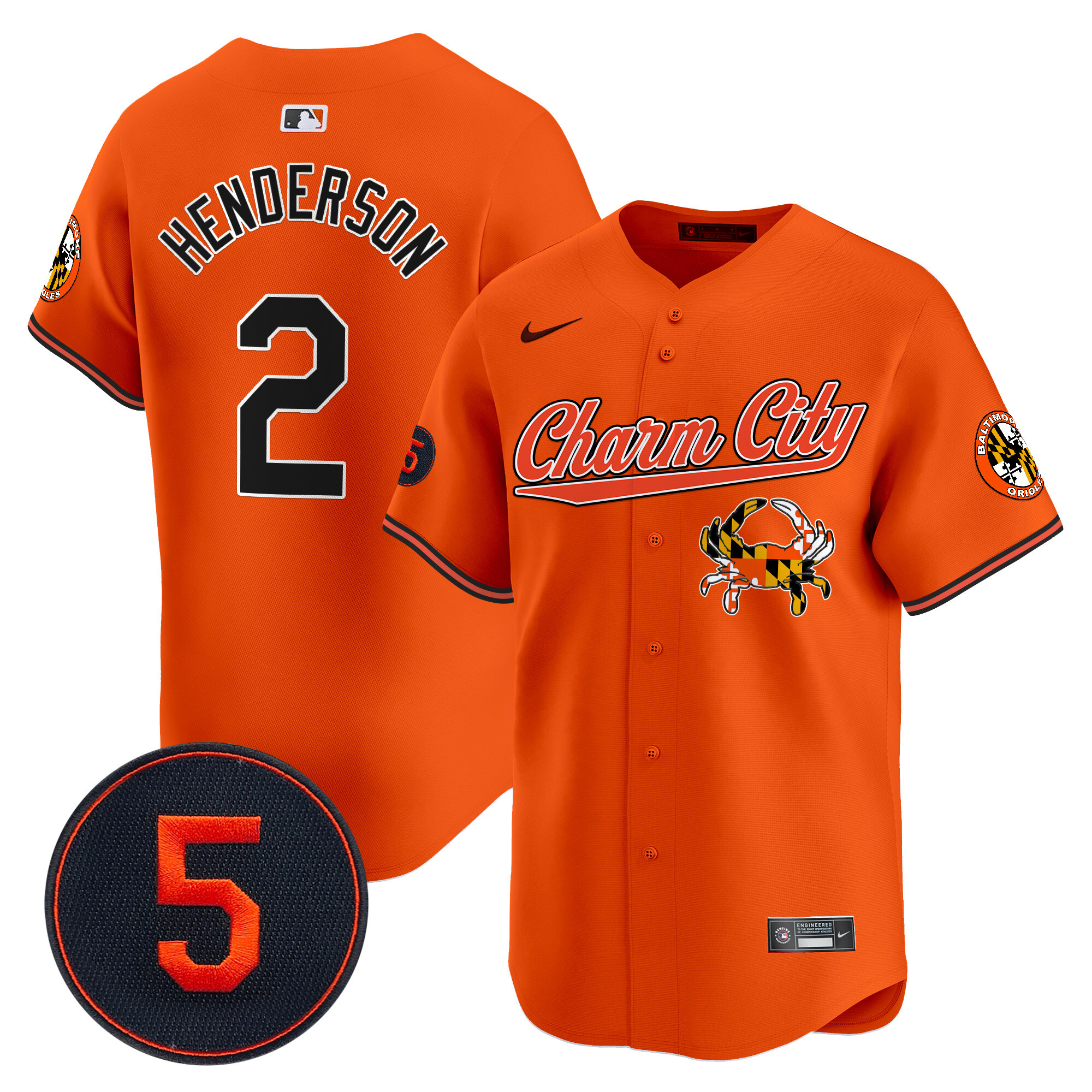 Men’s Baltimore Orioles Robinson Patch Vapor Premier Limited Jersey V8 - All Stitched - Image 34