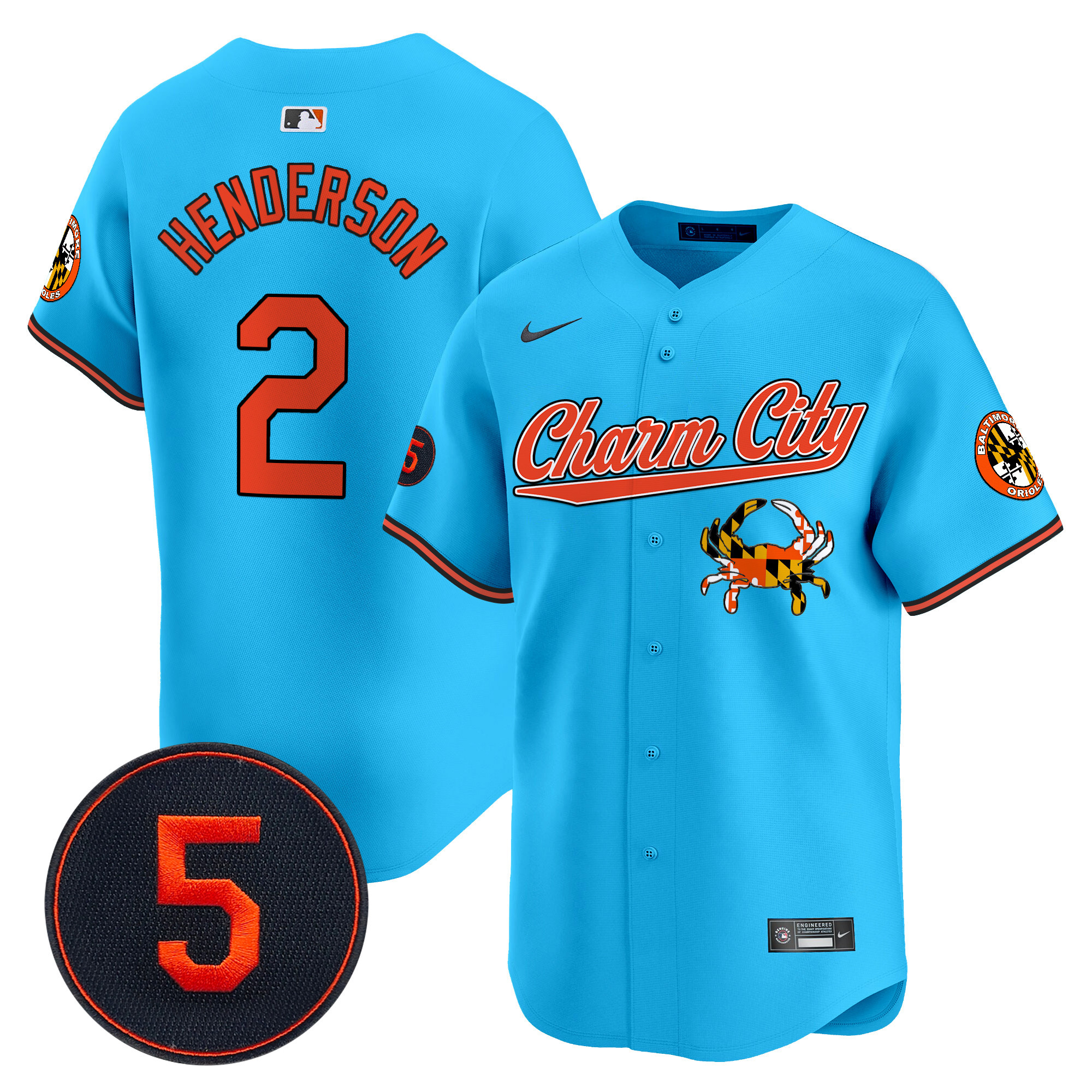 Men’s Baltimore Orioles Robinson Patch Vapor Premier Limited Jersey V8 - All Stitched - Image 43