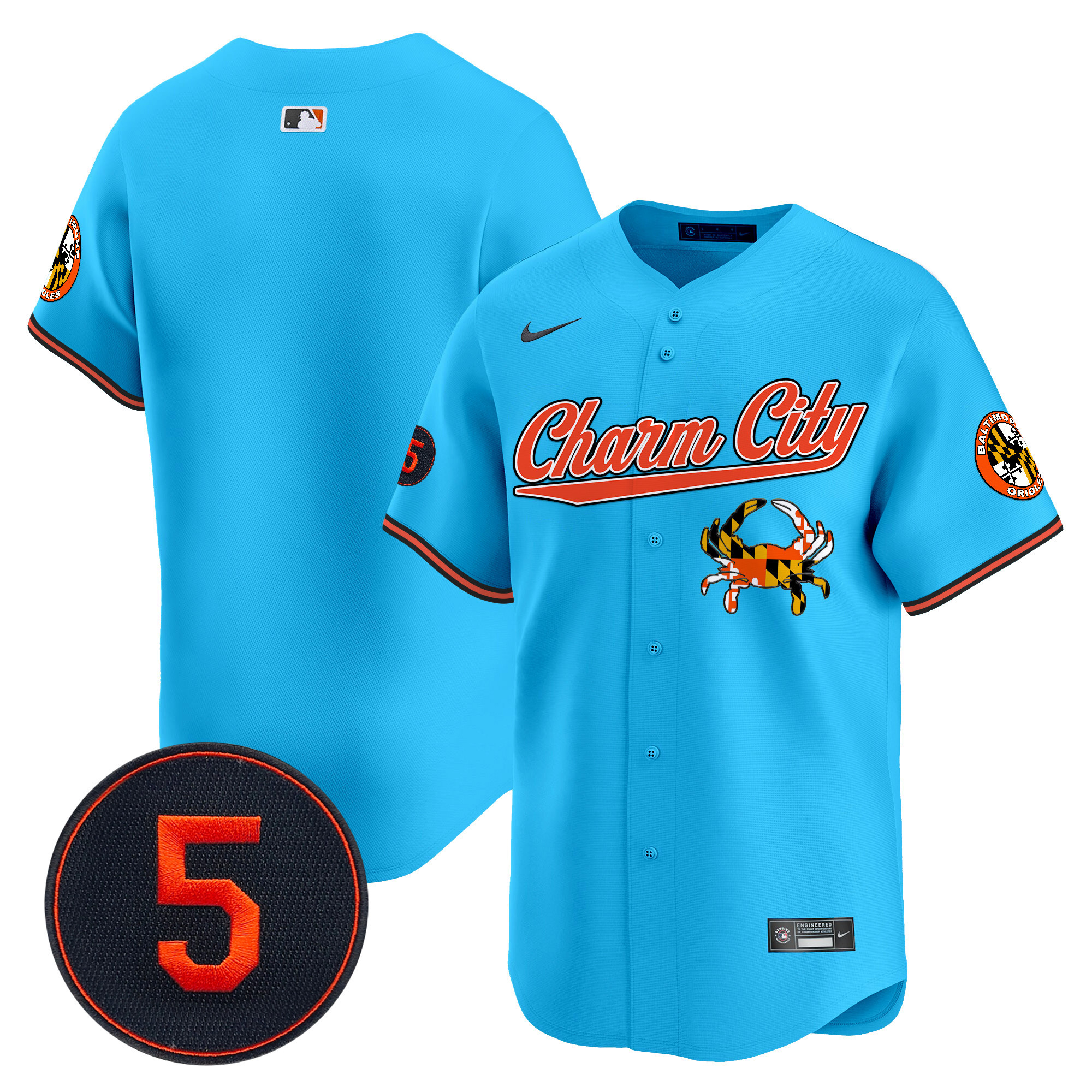 Men’s Baltimore Orioles Robinson Patch Vapor Premier Limited Jersey V8 - All Stitched - Image 45