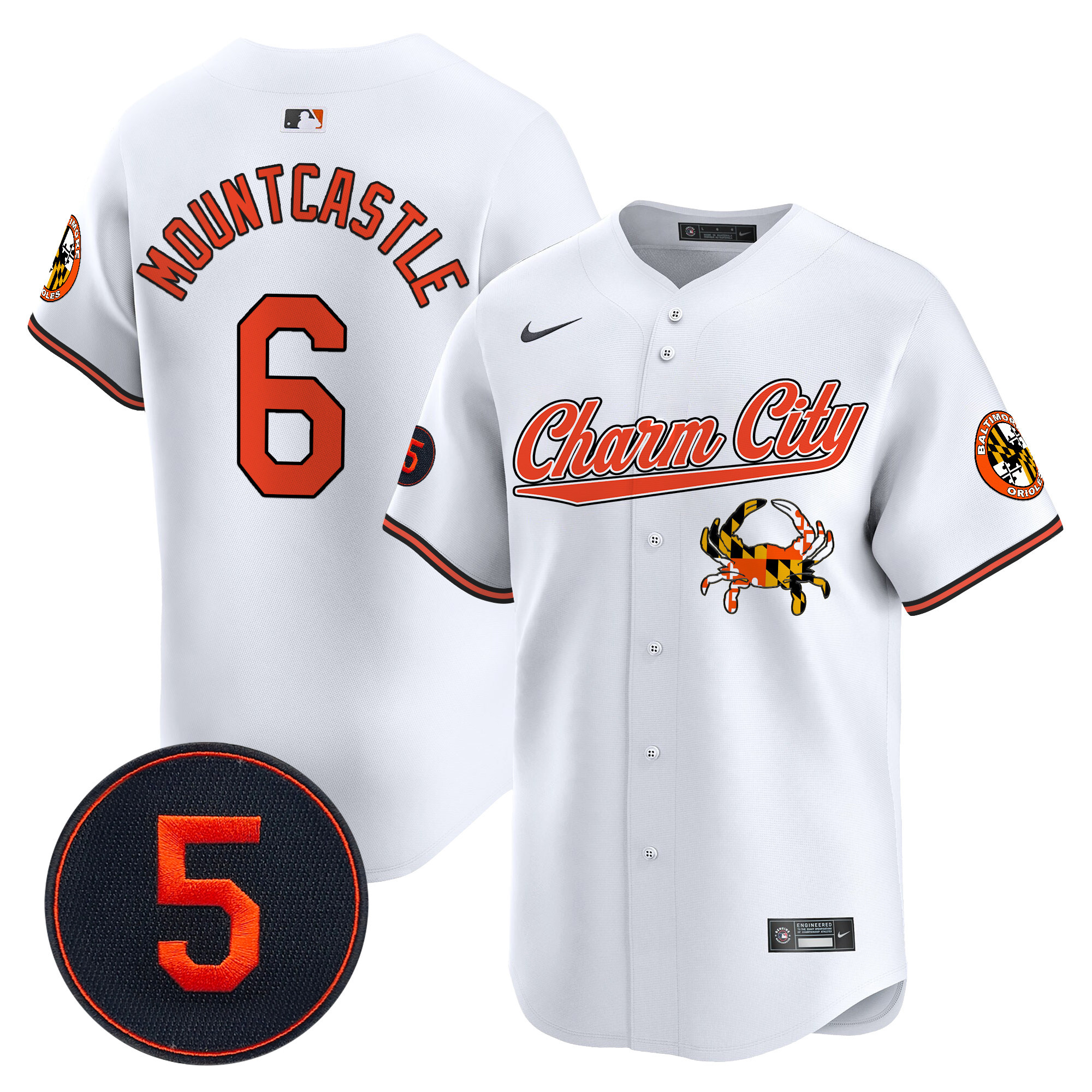 Men’s Baltimore Orioles Robinson Patch Vapor Premier Limited Jersey V8 - All Stitched - Image 12