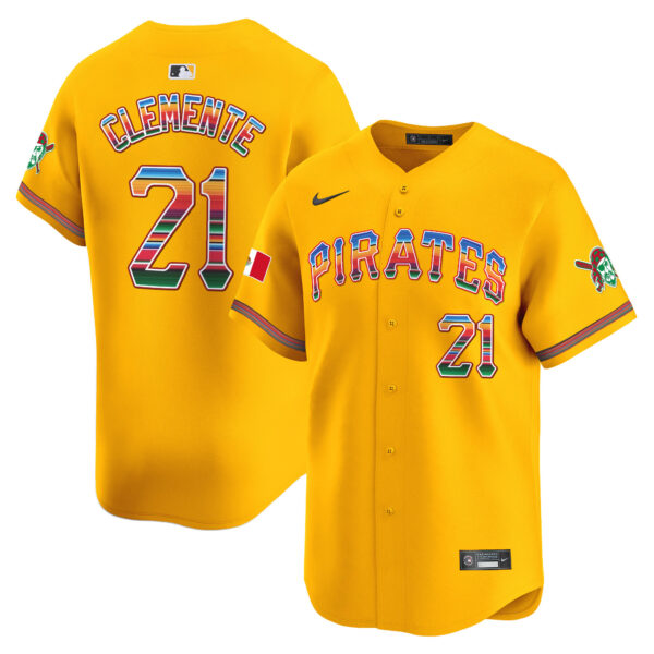 Men's Pittsburgh Pirates Mexico Vapor Premier Limited Jersey - All Stitched - Image 33