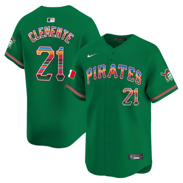 Men's Pittsburgh Pirates Mexico Vapor Premier Limited Jersey - All Stitched - Image 26