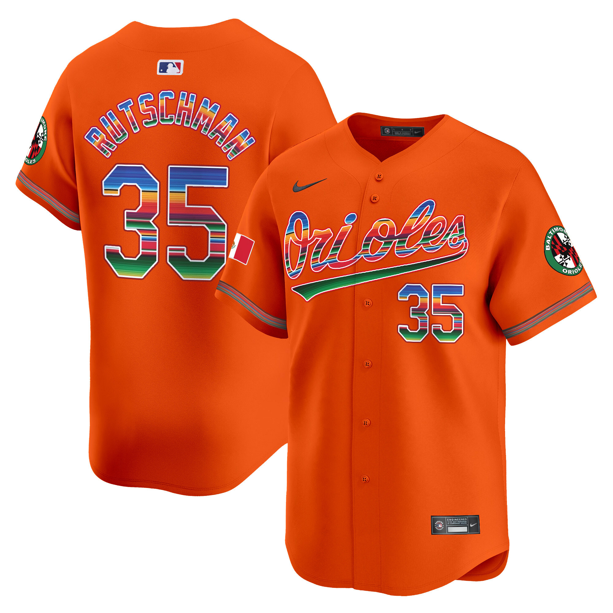 Men's Baltimore Orioles Mexico Vapor Premier Limited Jersey - All Stitched - Image 37