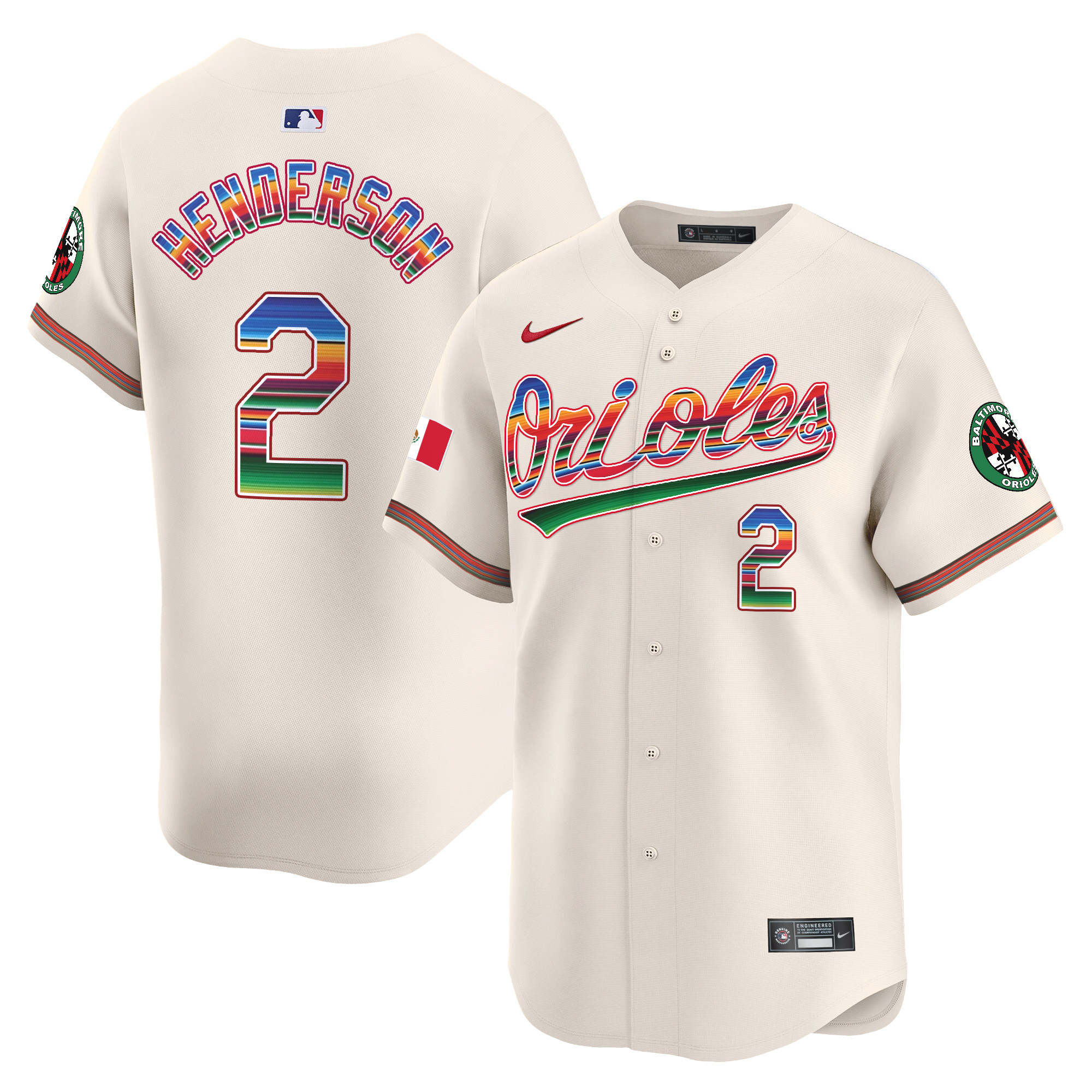 Men's Baltimore Orioles Mexico Vapor Premier Limited Jersey - All Stitched - Image 7