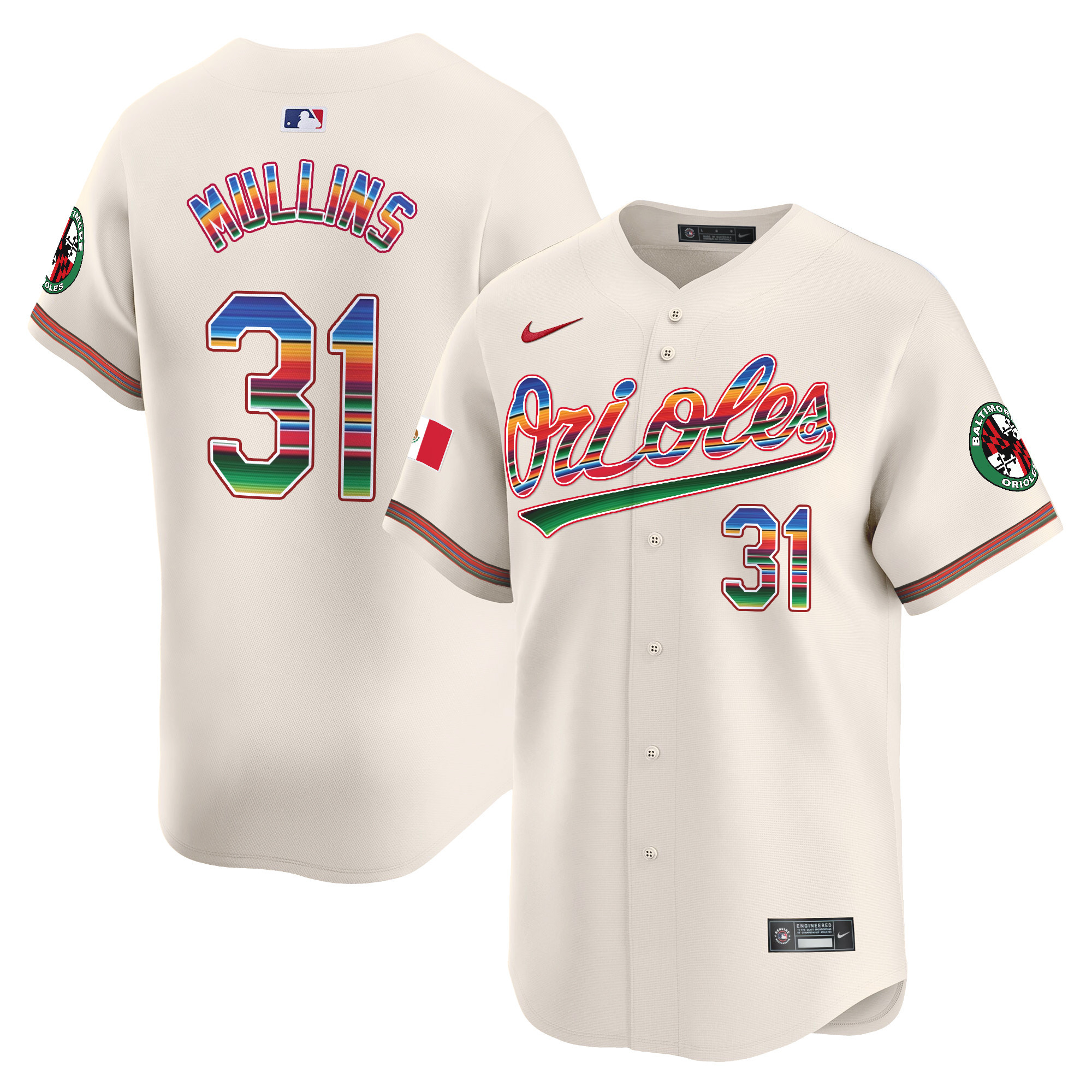 Men's Baltimore Orioles Mexico Vapor Premier Limited Jersey - All Stitched - Image 4