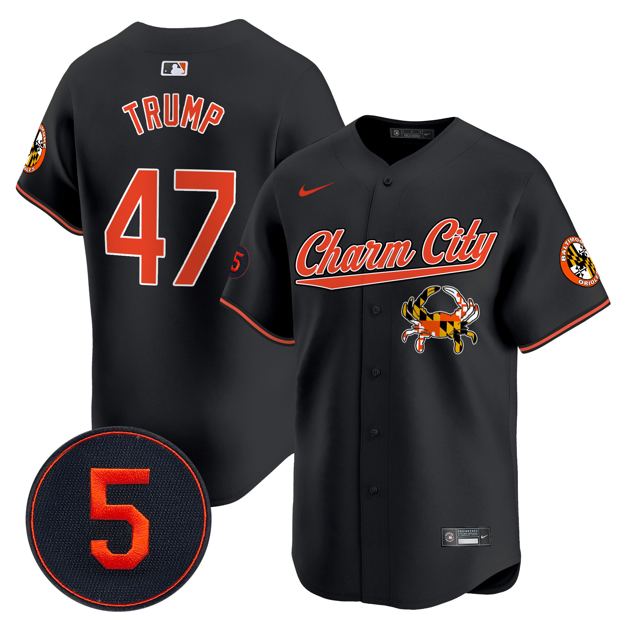Men’s Baltimore Orioles Robinson Patch Vapor Premier Limited Jersey V8 - All Stitched - Image 26