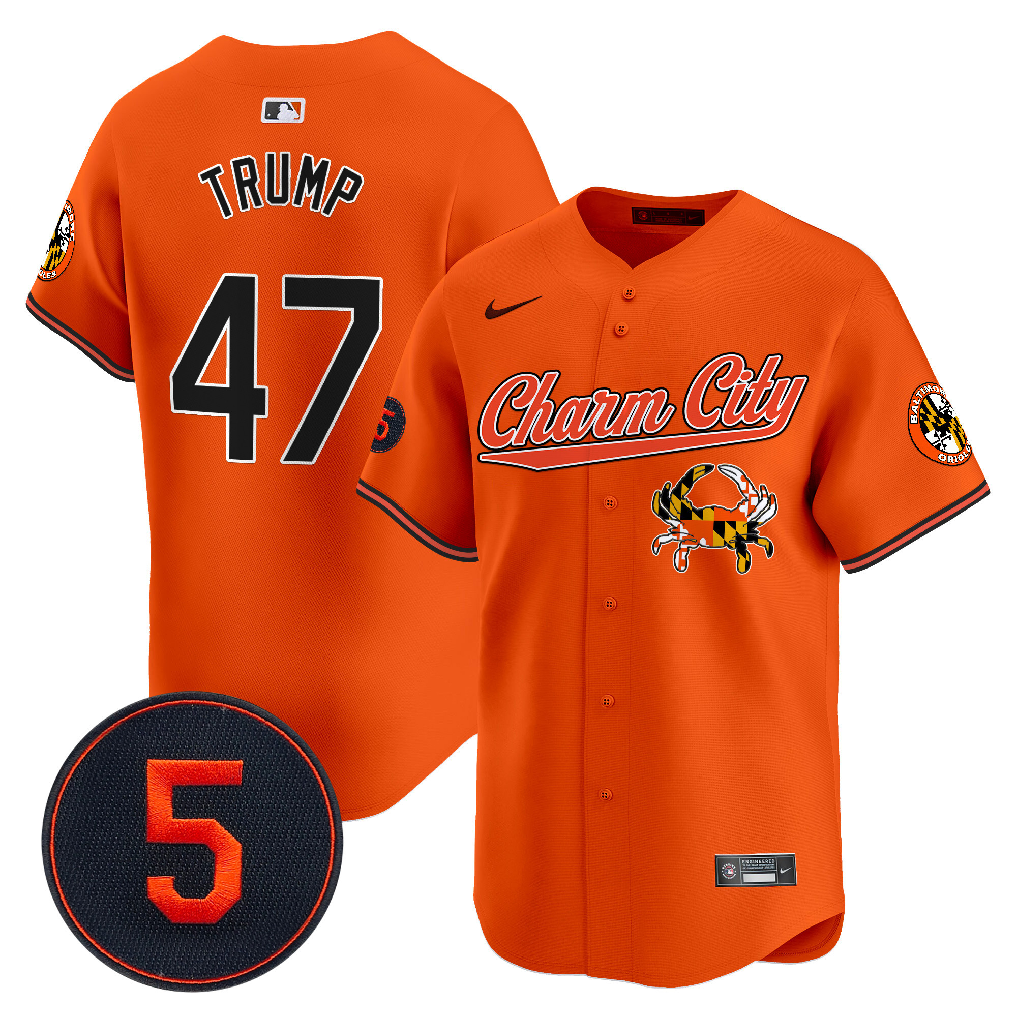 Men’s Baltimore Orioles Robinson Patch Vapor Premier Limited Jersey V8 - All Stitched - Image 35