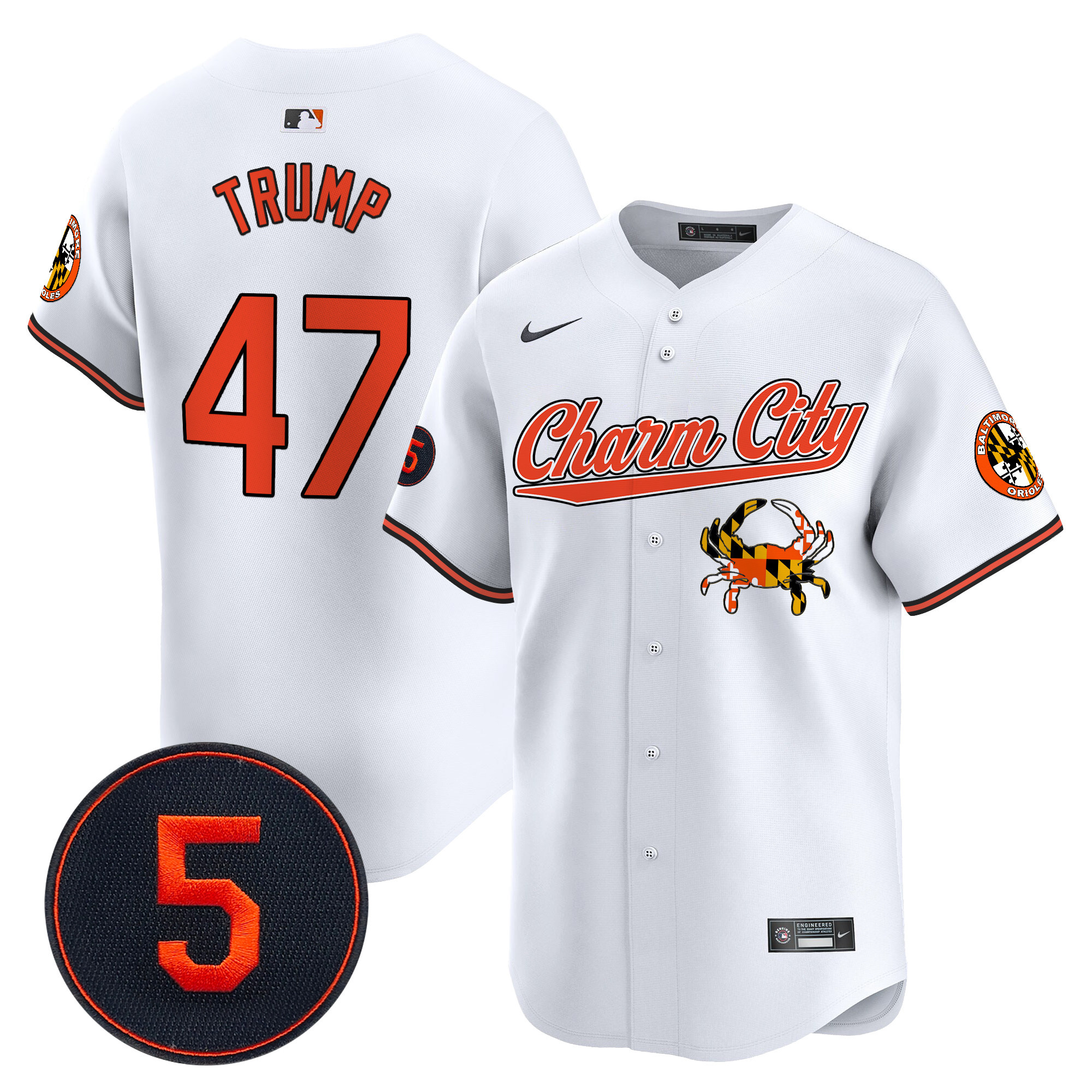 Men’s Baltimore Orioles Robinson Patch Vapor Premier Limited Jersey V8 - All Stitched - Image 17