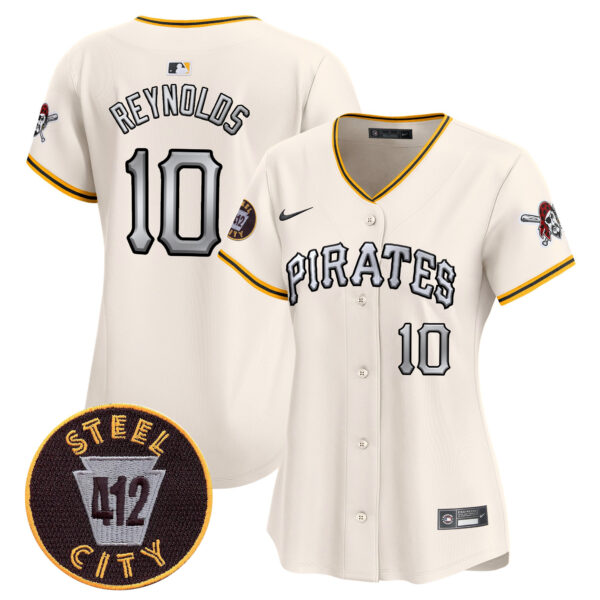 Women's Pittsburgh Pirates 412 Patch Vapor Premier Limited Jersey V6 - All Stitched - Image 15
