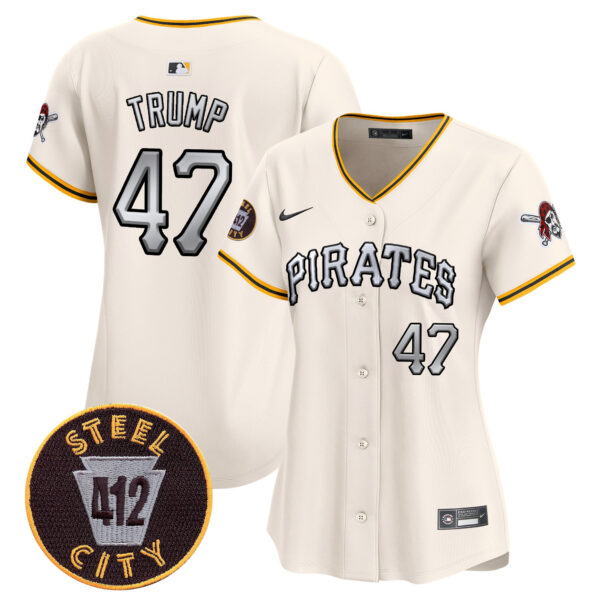 Women's Pittsburgh Pirates 412 Patch Vapor Premier Limited Jersey V6 - All Stitched - Image 20